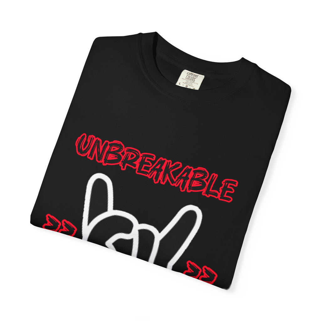Unbreakable Confidence T-Shirt — Rock Hand Sign Graphic Tee