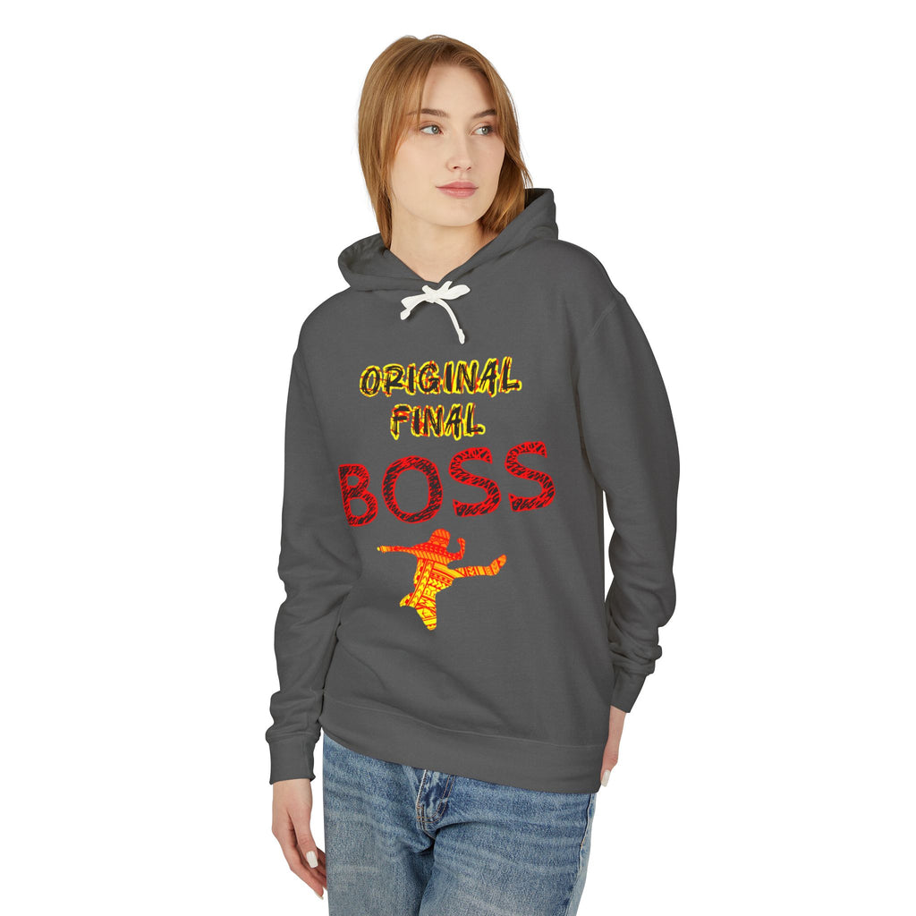 Original Final Boss Hoodie — Retro Orange Graphic Pullover