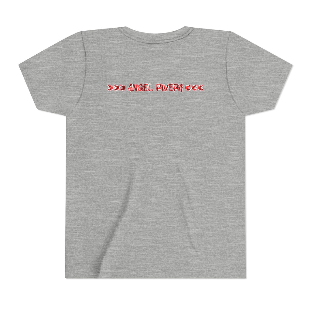 Youth Tee — “The Original Boss” Red Grunge Graphic (Angel Power)