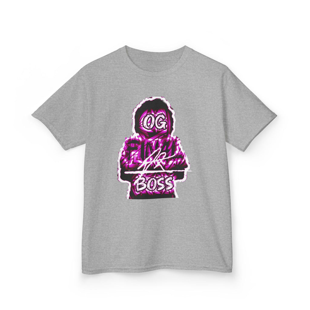 Kids Tee — 'OG Lil Boss' Neon Graphic T-Shirt