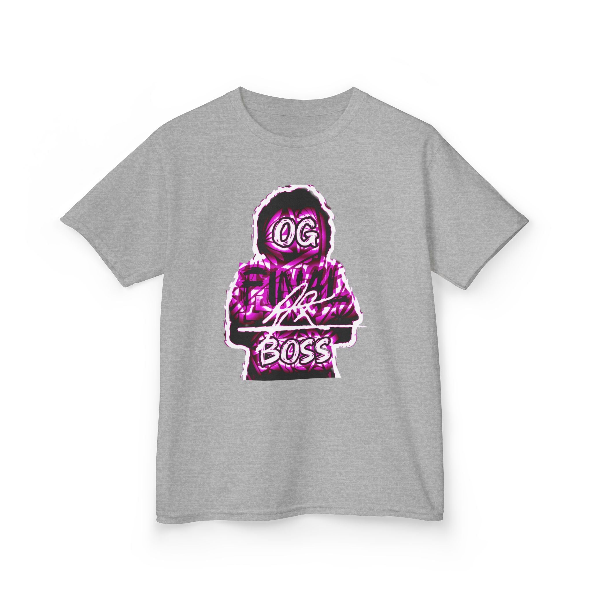 Kids Tee — 'OG Lil Boss' Neon Graphic T-Shirt