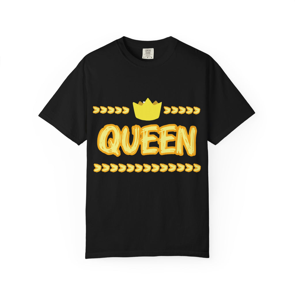 Queen Graphic T-Shirt — Yellow Crown Casual Tee