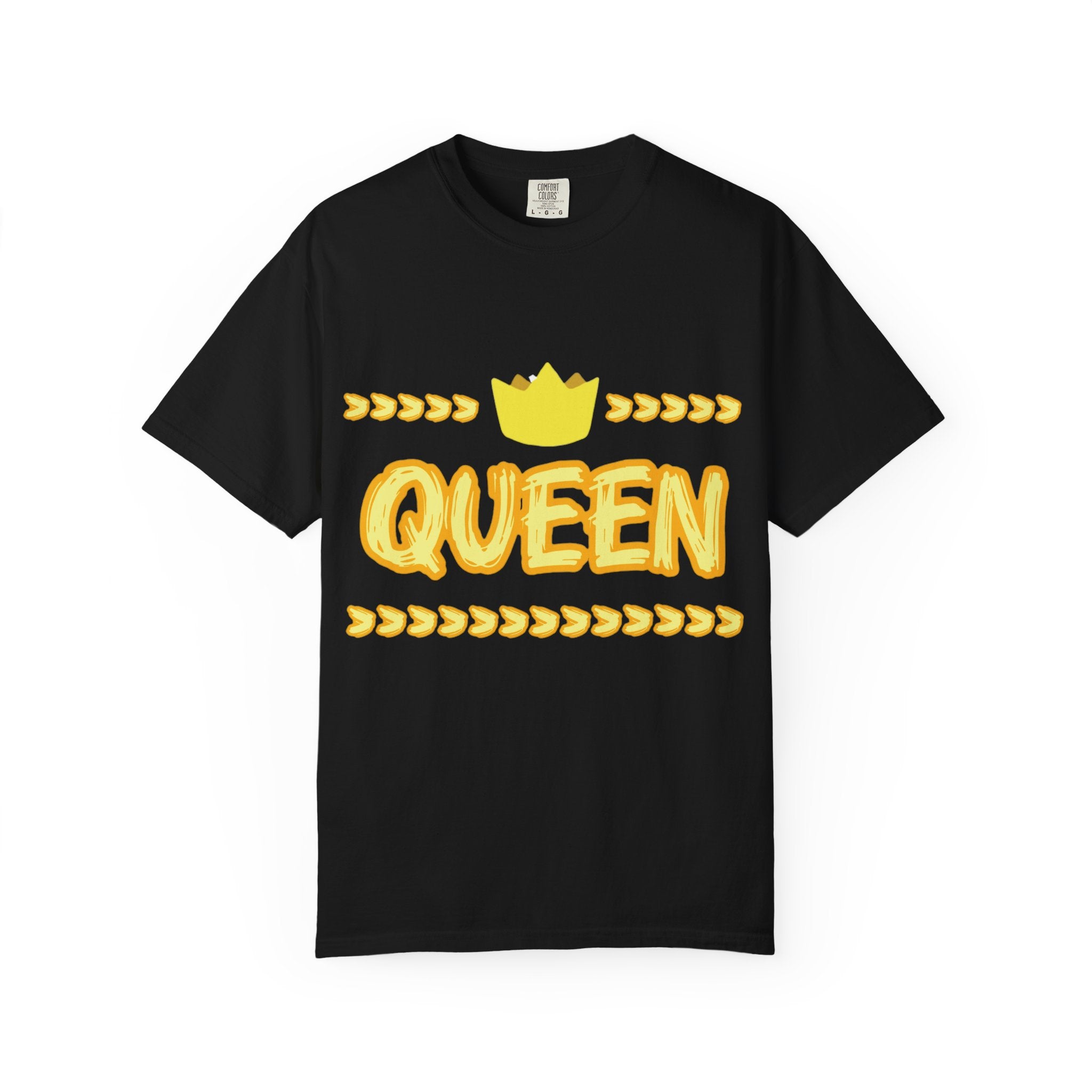 Queen Graphic T-Shirt — Yellow Crown Casual Tee