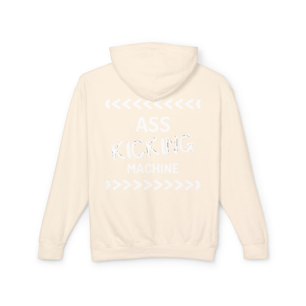 Hoodie — "Ass Kicking Machine" Lightweight Casual Pullover