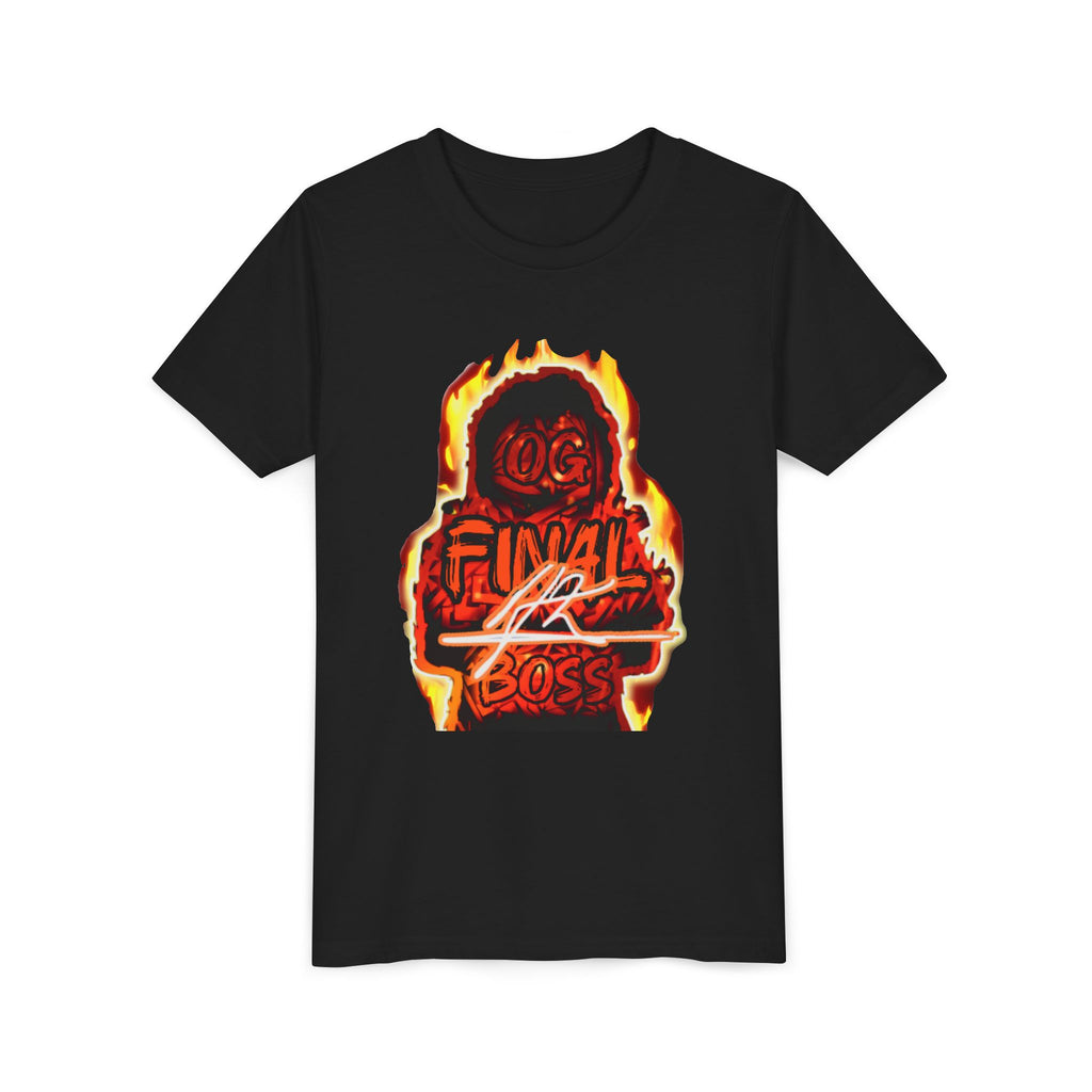 Youth Tee — "OG Final Boss" - Flame Orange - Graphic Shirt