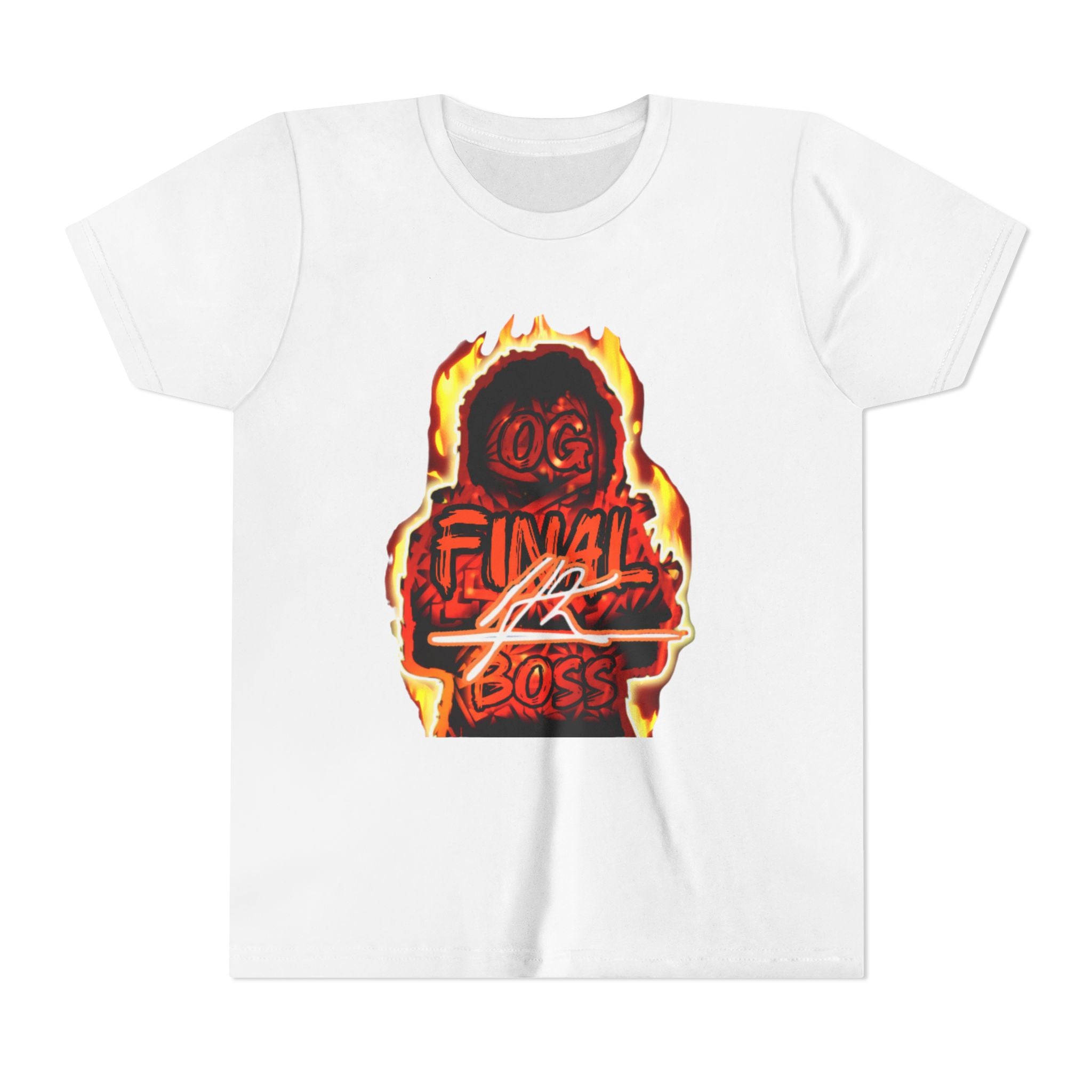 Youth Tee — "OG Final Boss" - Flame Orange - Graphic Shirt