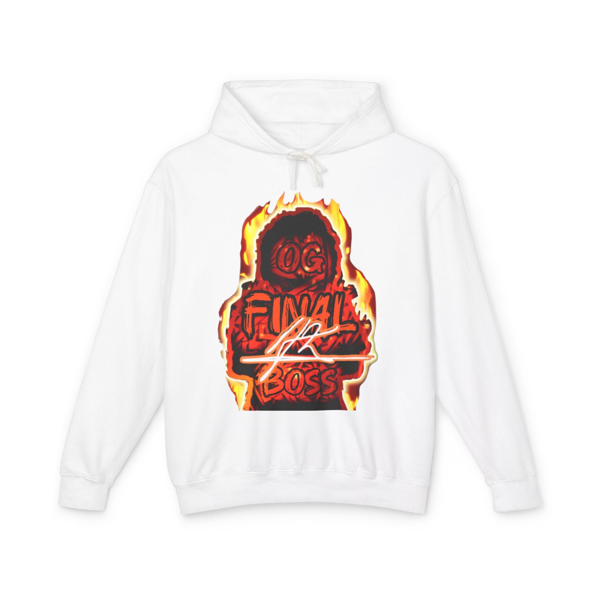 OG Final Boss Hoodie — Flame Orange - graphic Pullover