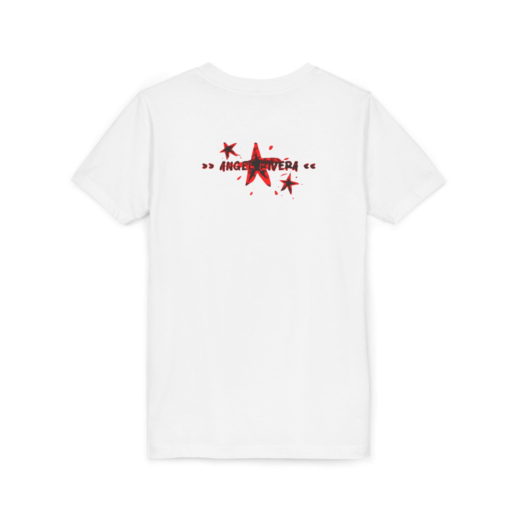 Youth Tee — "Never Lackin'" Graphic Tee (Red Distressed Stars)