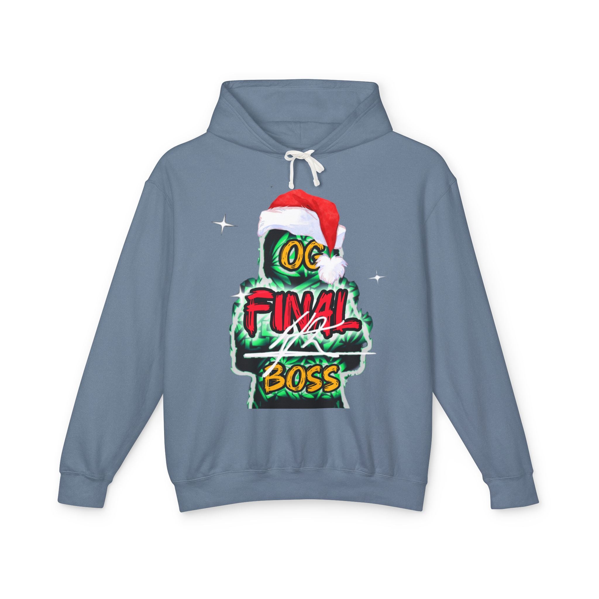 Final Boss OG Christmas Hoodie — Gamer Holiday Pullover with Santa Hat