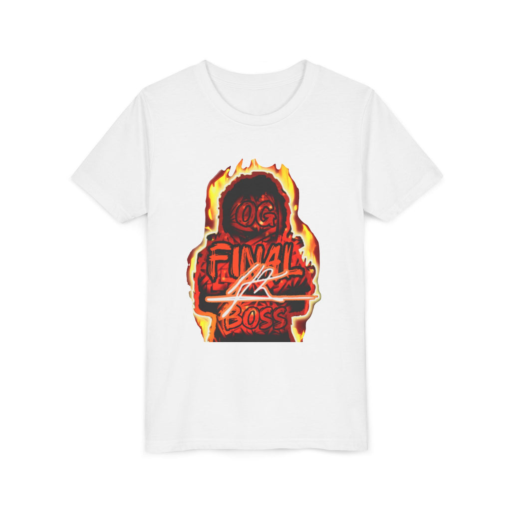 Youth Tee — "OG Final Boss" - Flame Orange - Graphic Shirt