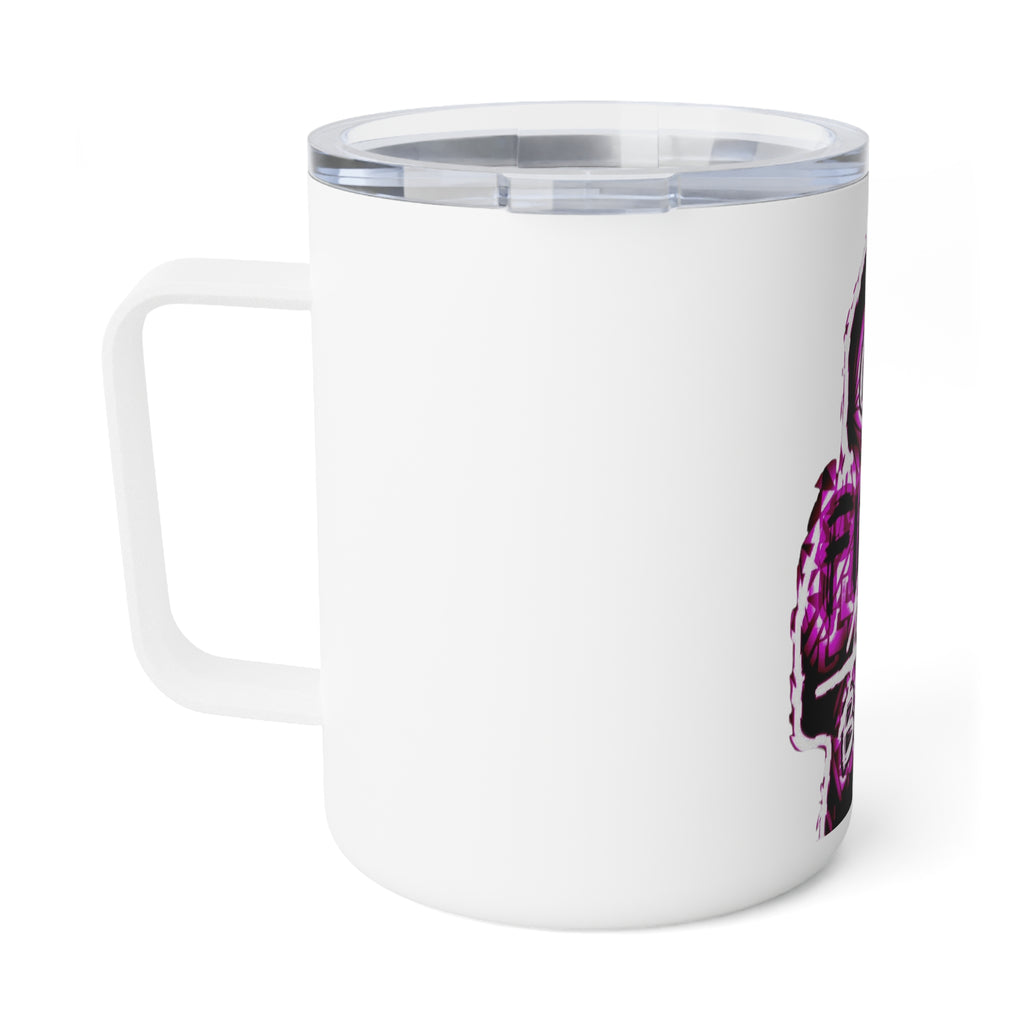 OG Final Boss Insulated Coffee Mug — 10oz Hot Pink Hoodie Graphic Travel Mug