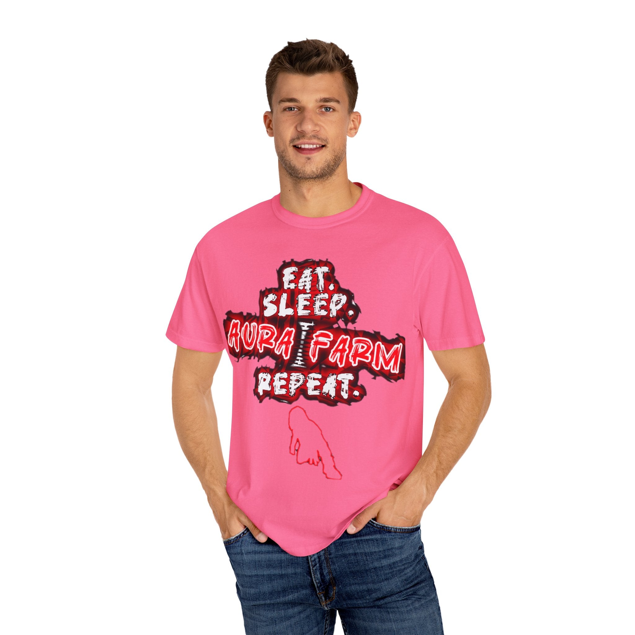 Unisex Farm Life T-shirt - Eat Sleep Aura Farm Repeat, Perfect for Farmers, Casual Wear, Gifts for Nature Lovers, Farm Stay [...]