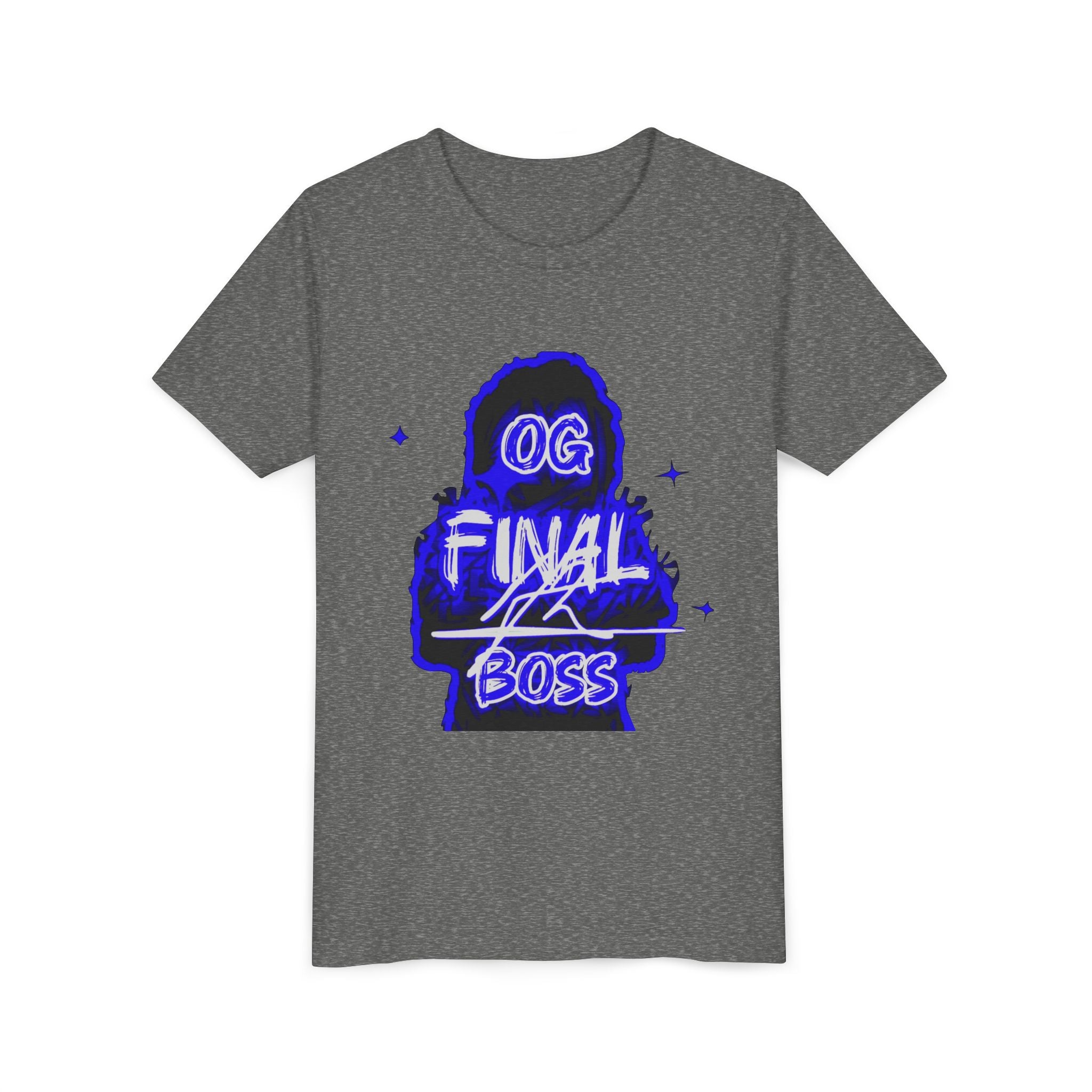 Youth Tee — "OG Final Boss" - Sapphire - Graphic Shirt