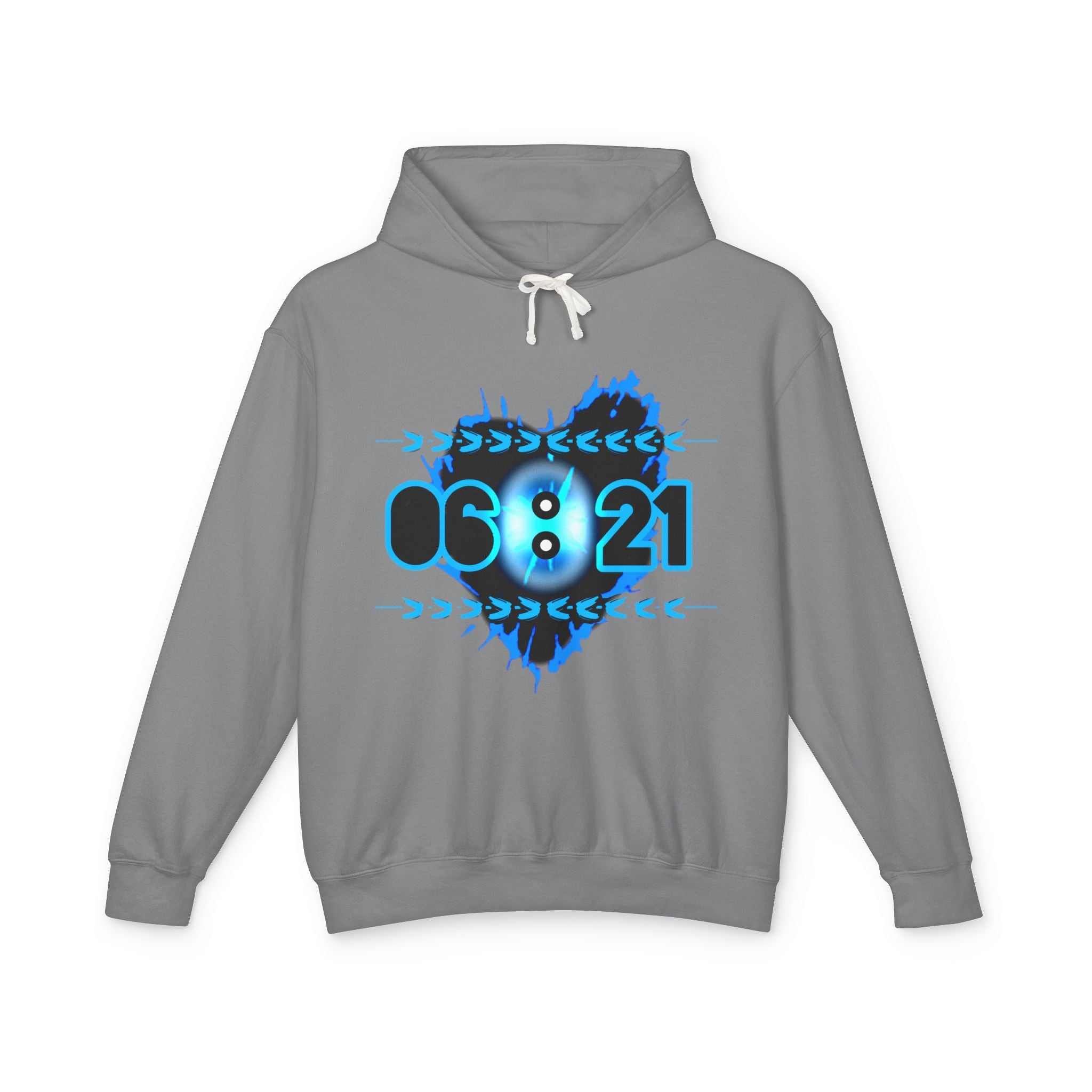 Hoodie — Neon Heart Date Graphic Scripture (06•21)