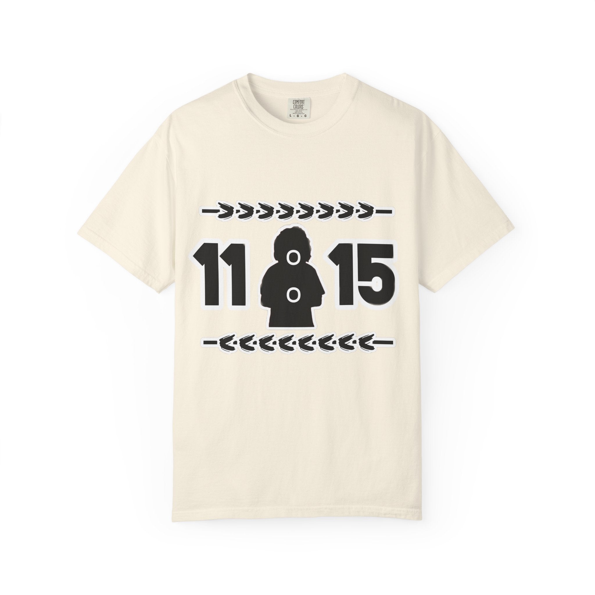 11:15 Hooded Figure Graphic T-Shirt — Minimalist Retro Streetwear