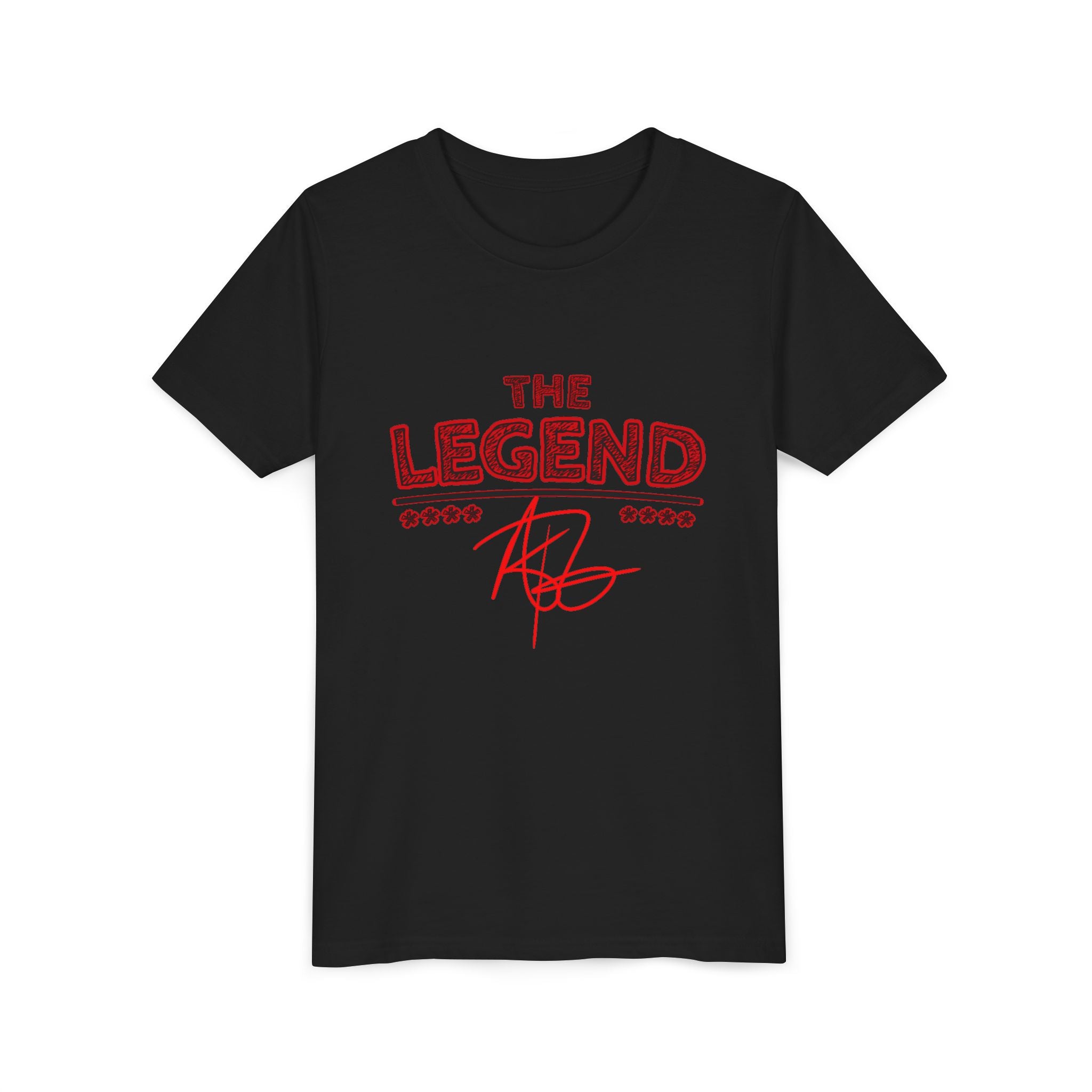 Youth Tee “The Legend” Graphic Shirt with Signature & Star Back Print