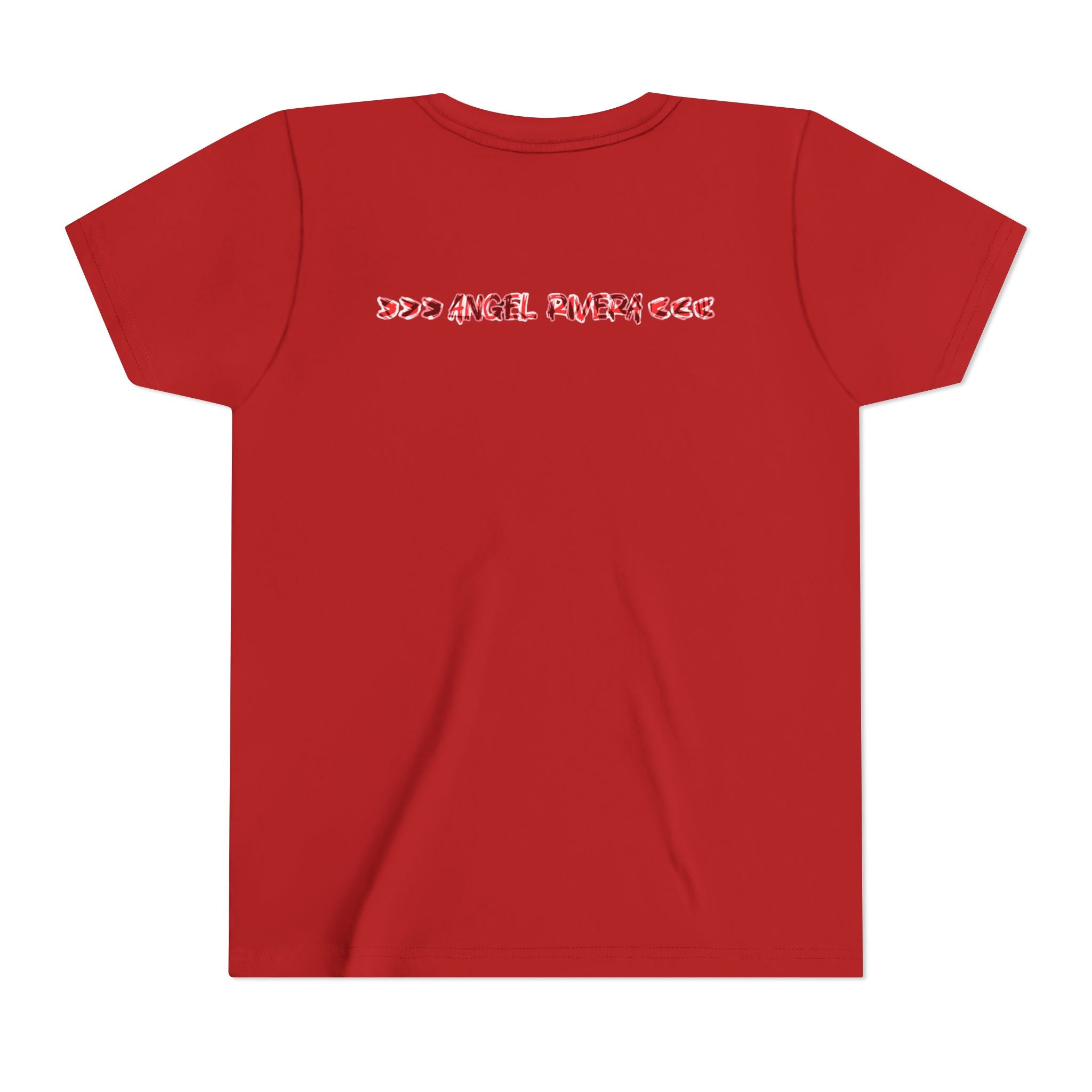 Youth Tee — “The Original Boss” Red Grunge Graphic (Angel Power)