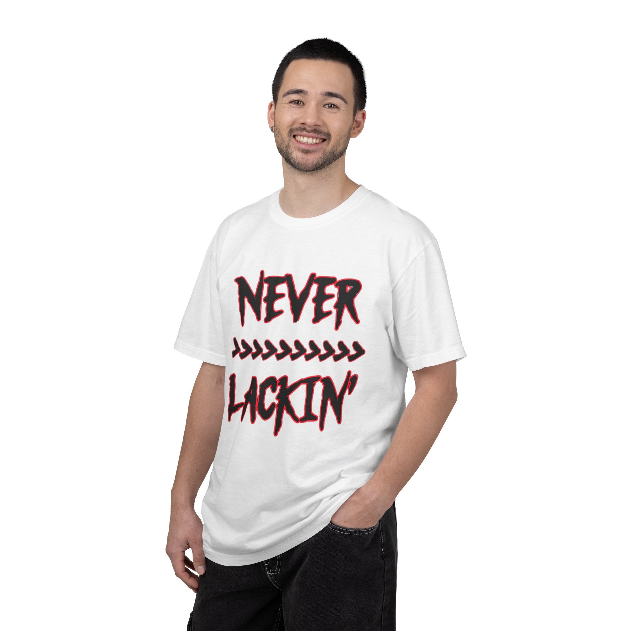 NEVER LACKIN' Graphic Scripture T-shirt/Streetwear