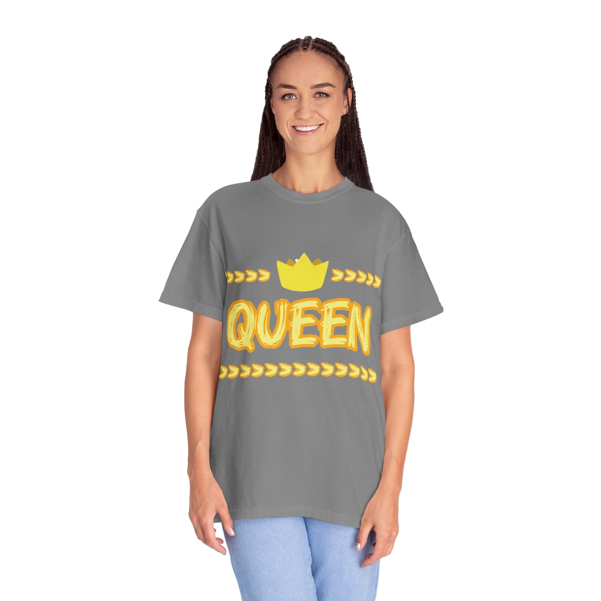Queen Graphic T-Shirt — Yellow Crown Casual Tee