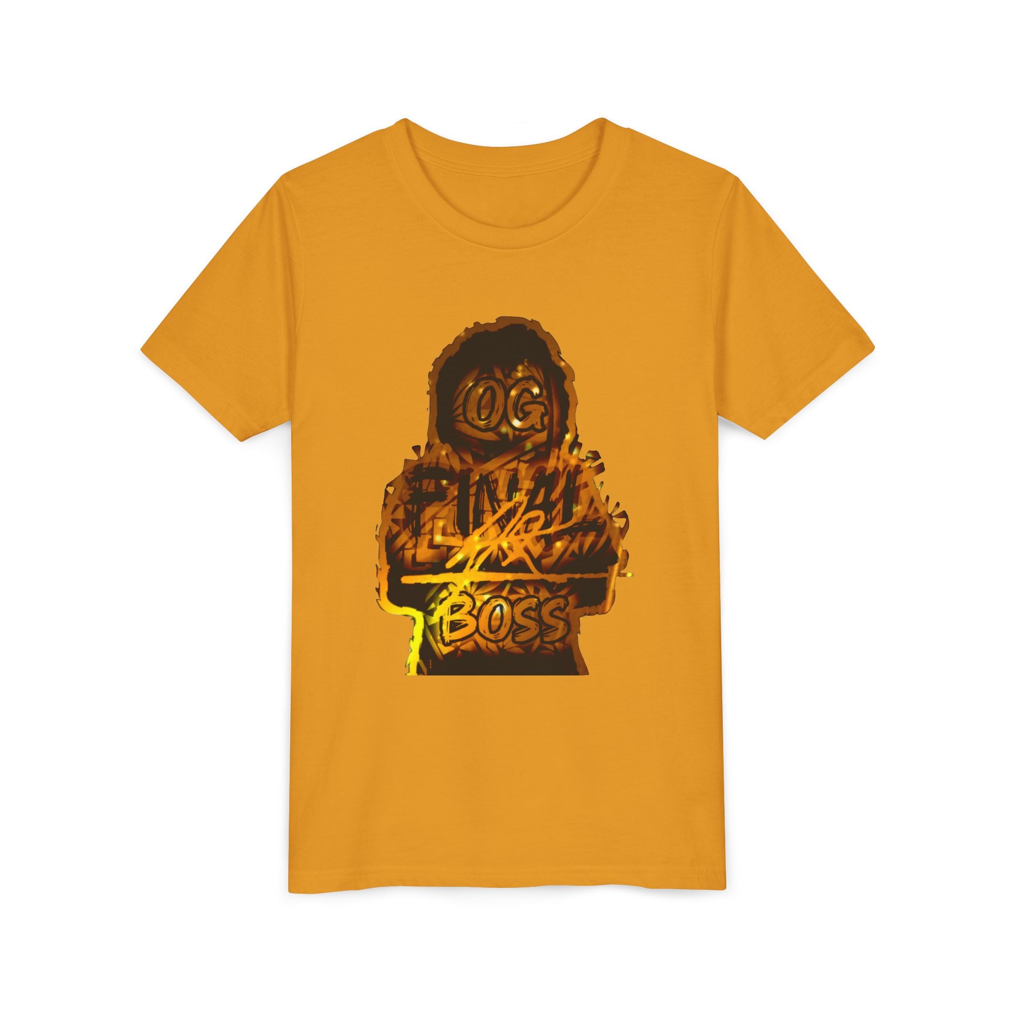 Youth Tee — "OG Final Boss" - Golden - Graphic Shirt