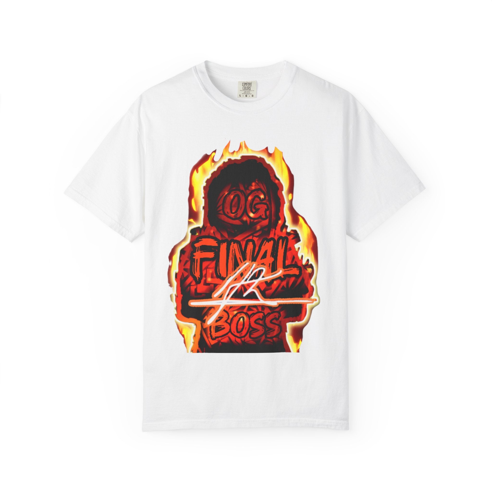 OG Final Boss T-shirt — Flame Orange - Graphic designer Streetwear