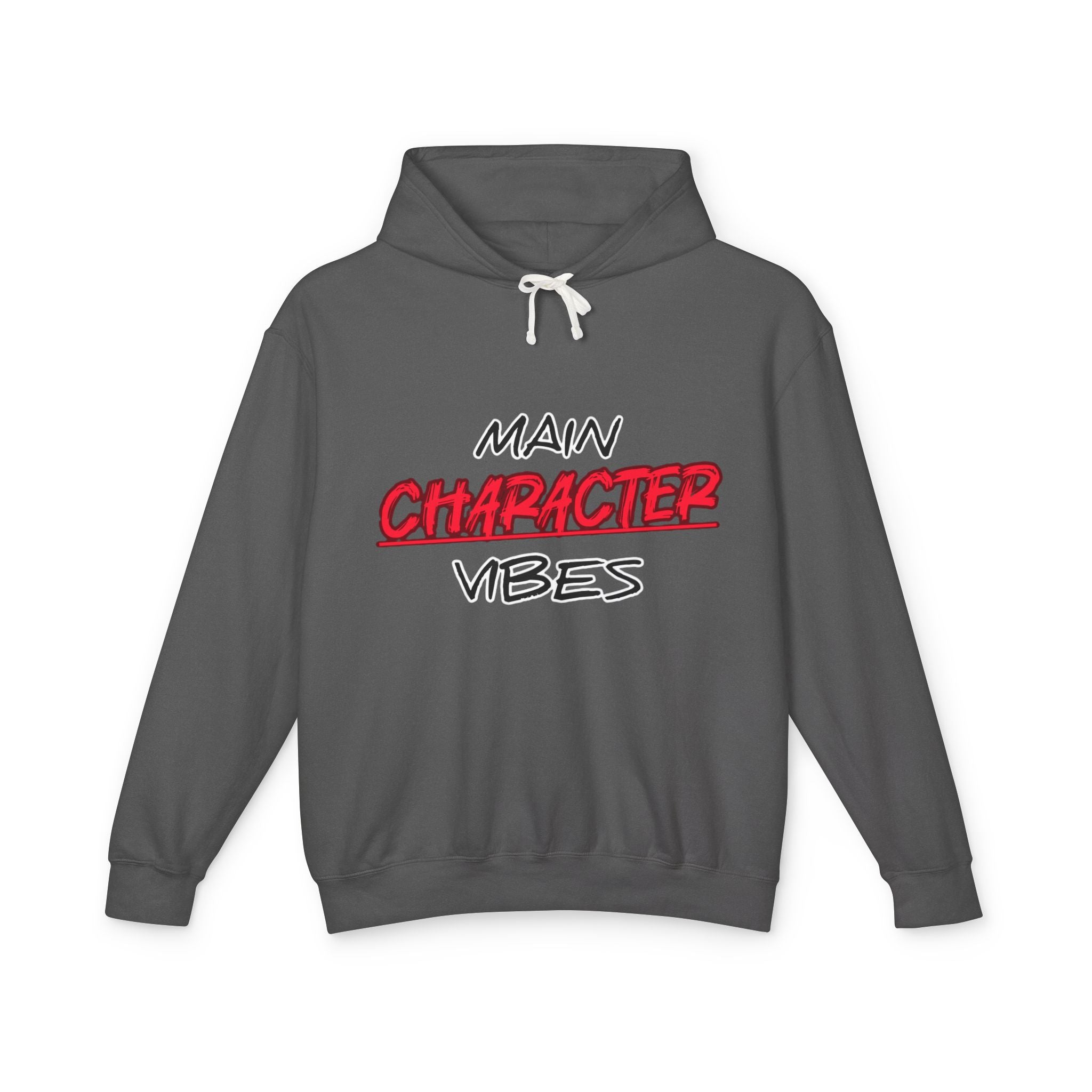 Main Character Vibes Hoodie — "Main Character Vibes" Graphic Hooded Sweatshirt
