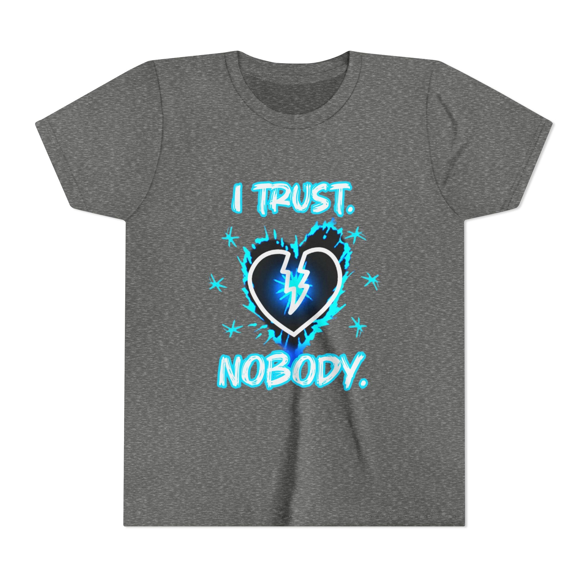 Youth Tee — "I Trust Nobody" Broken Heart Graphic Shirt