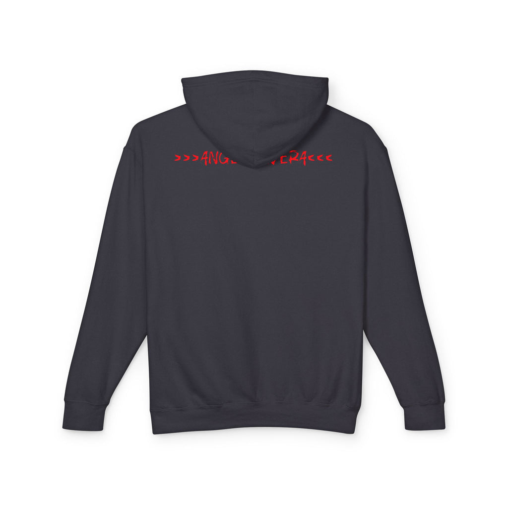 Love Arrow Hoodie — Red 'LOVE/LOSE' Graphic Lightweight Hooded Sweatshirt