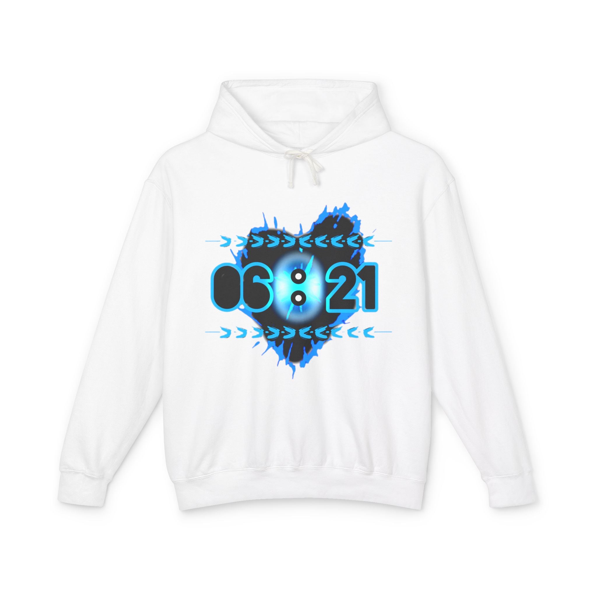 Hoodie — Neon Heart Date Graphic Scripture (06•21)