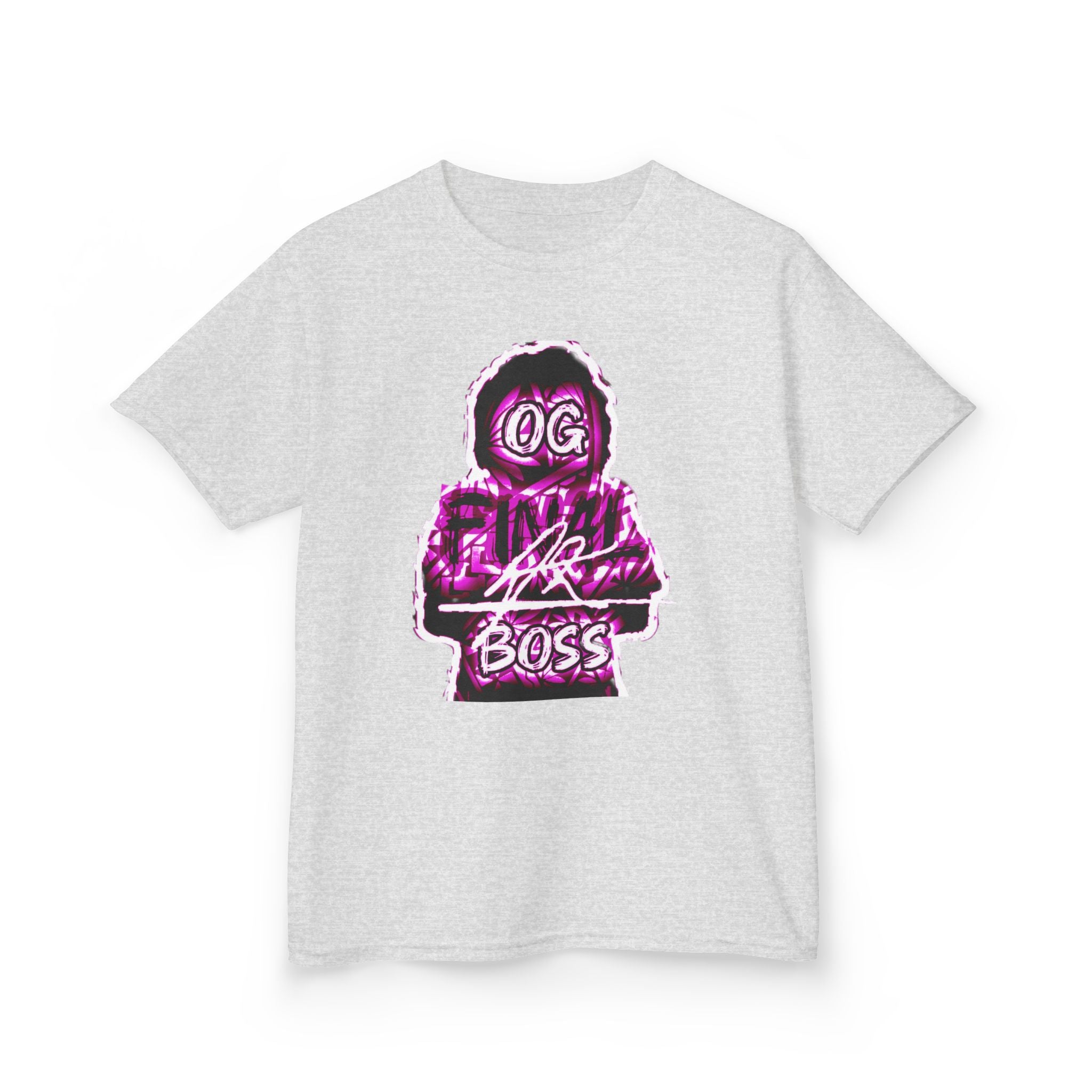 Kids Tee — 'OG Lil Boss' Neon Graphic T-Shirt