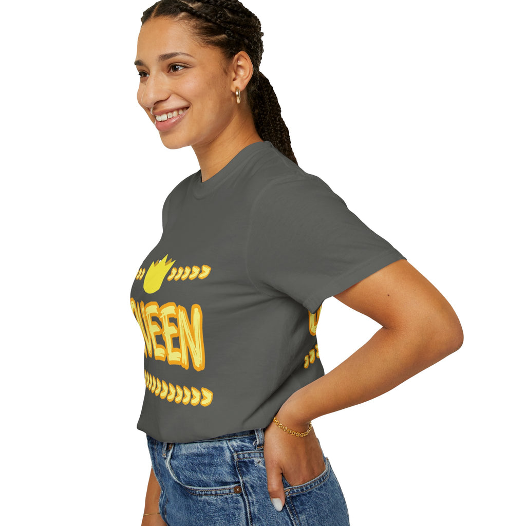 Queen Graphic T-Shirt — Yellow Crown Casual Tee