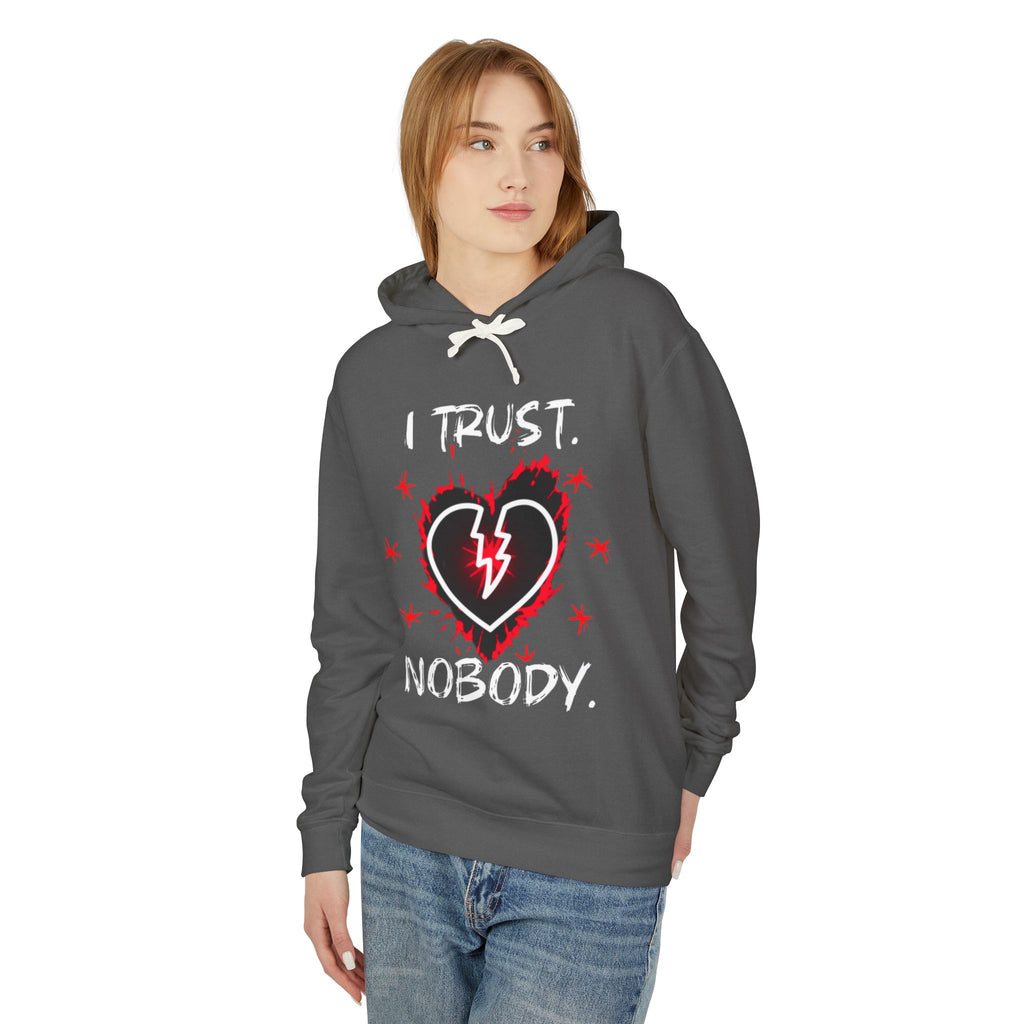 Unisex Lightweight Hooded - Broken Heart Graphic - Sweatshirt