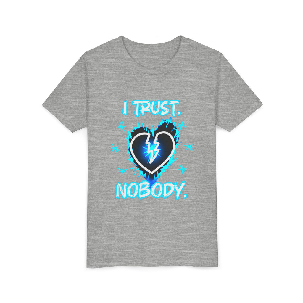 Youth Tee — "I Trust Nobody" Broken Heart Graphic Shirt