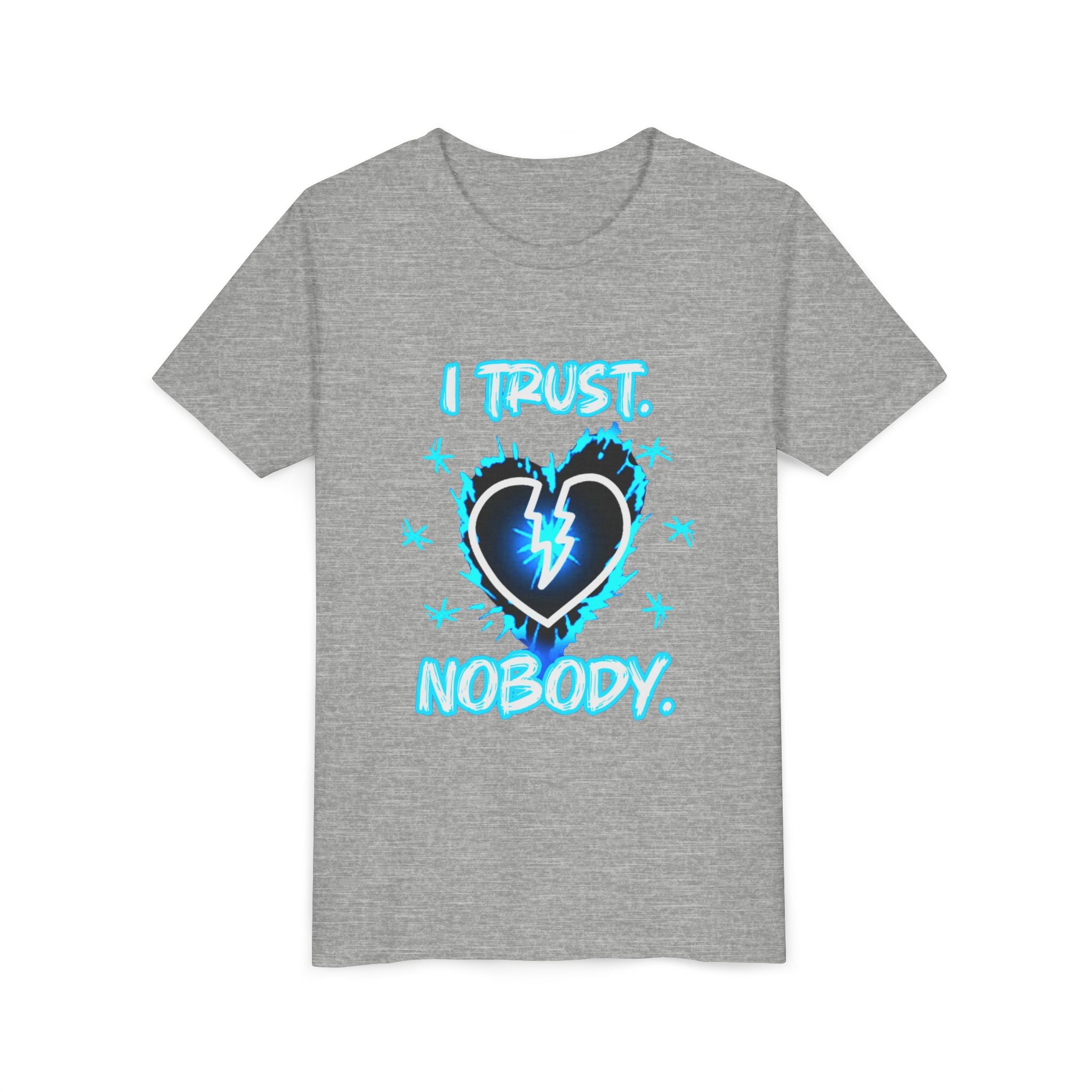 Youth Tee — "I Trust Nobody" Broken Heart Graphic Shirt