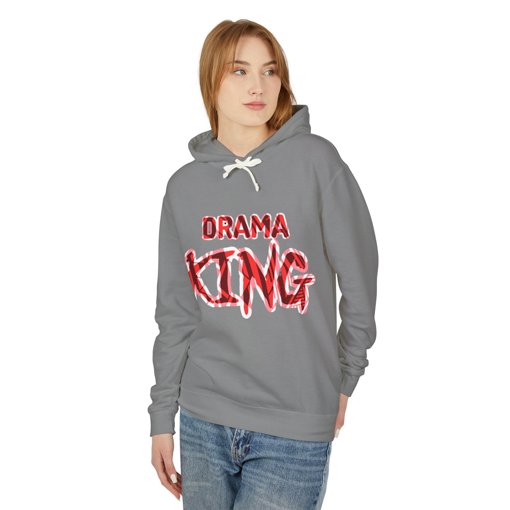Drama King Hoodie — Graphic Red Brushstroke Pullover