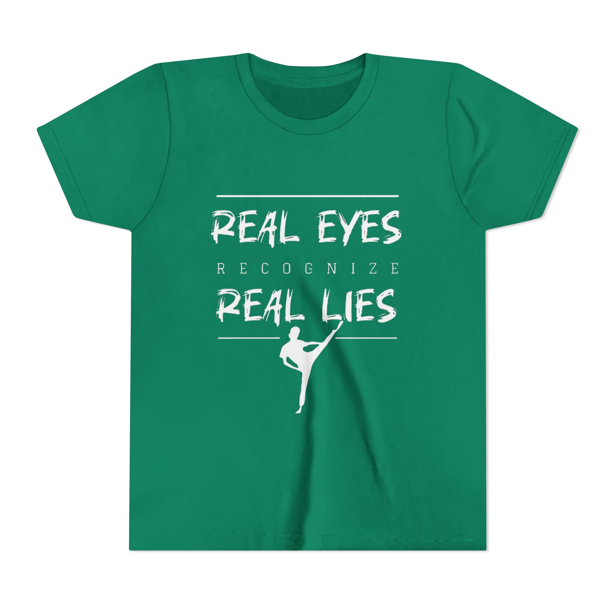Youth Tee — "Real Eyes Recognize Real Lies" Dance Graphic T‑Shirt