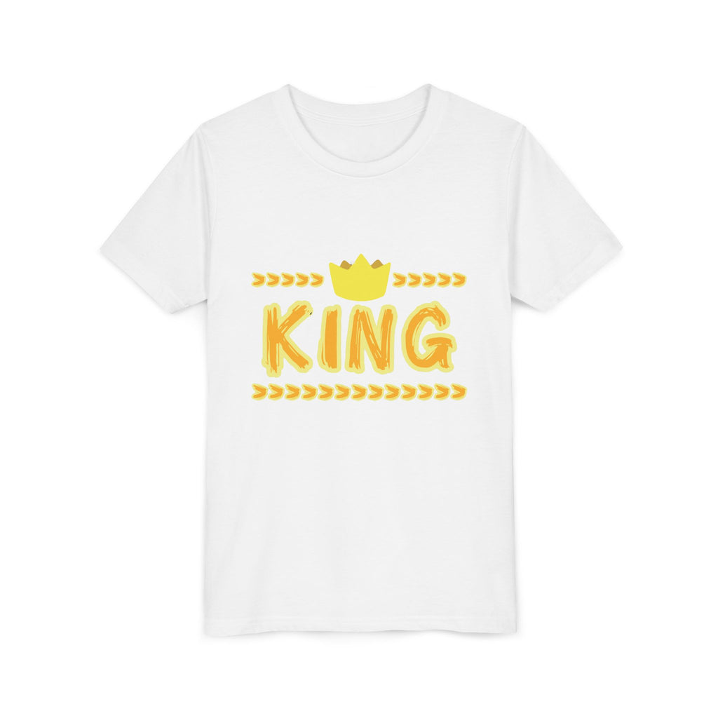 Youth 'King' Tee — Yellow Crown Graphic Kids T-Shirt