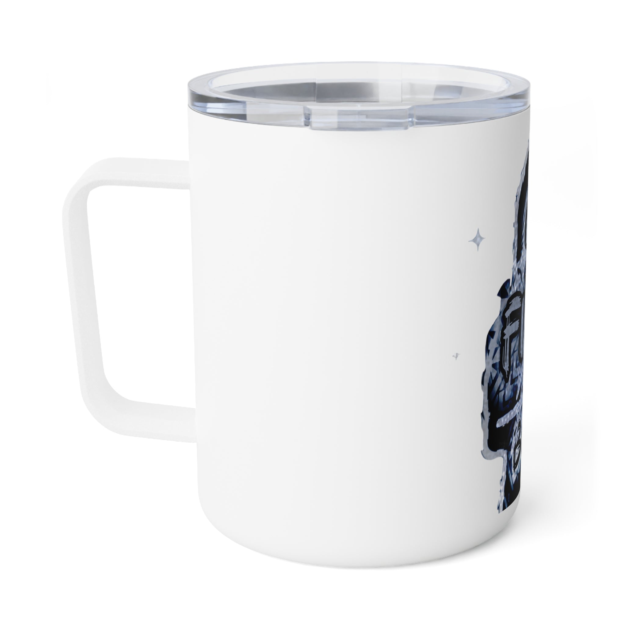Insulated Coffee Mug — 'OG Final Boss' - Silver - Graphic 10oz Travel Tumbler