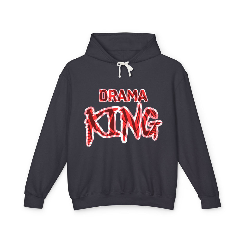 Drama King Hoodie — Graphic Red Brushstroke Pullover