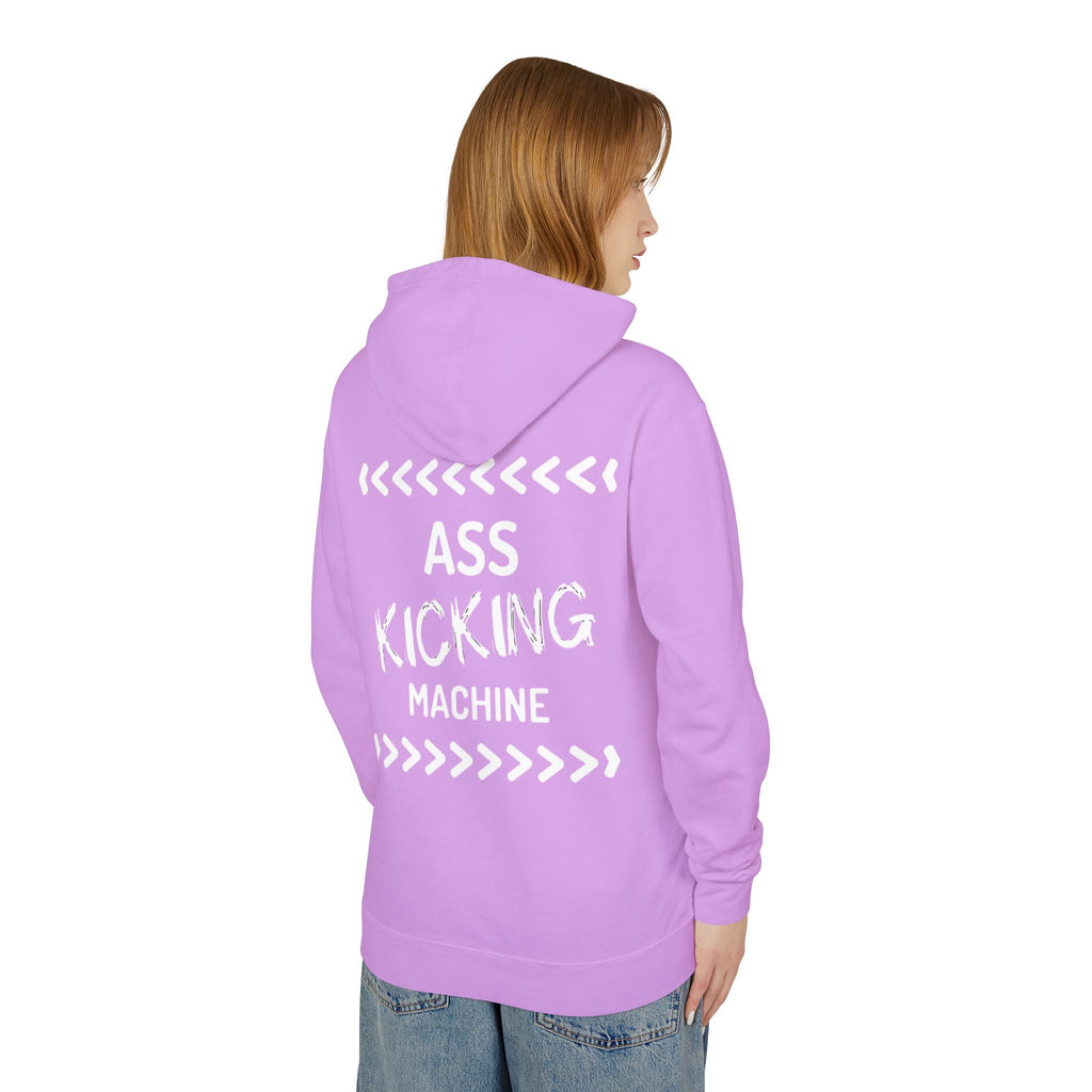Hoodie — "Ass Kicking Machine" Lightweight Casual Pullover