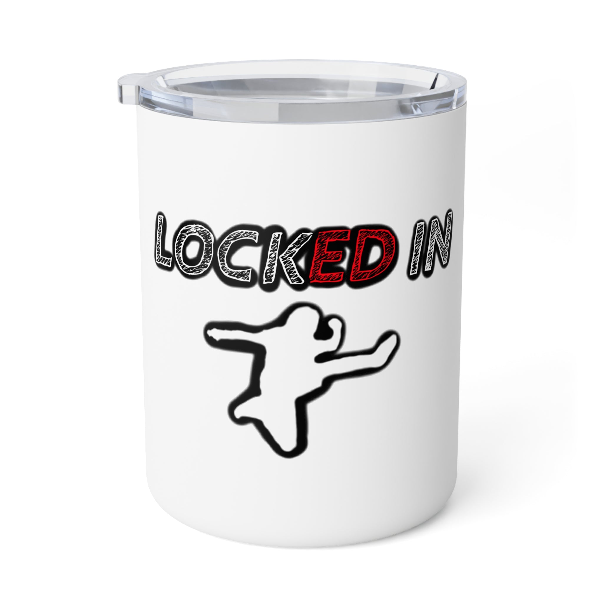 Insulated Coffee Mug - "Locked In" Motivational Design (10oz)