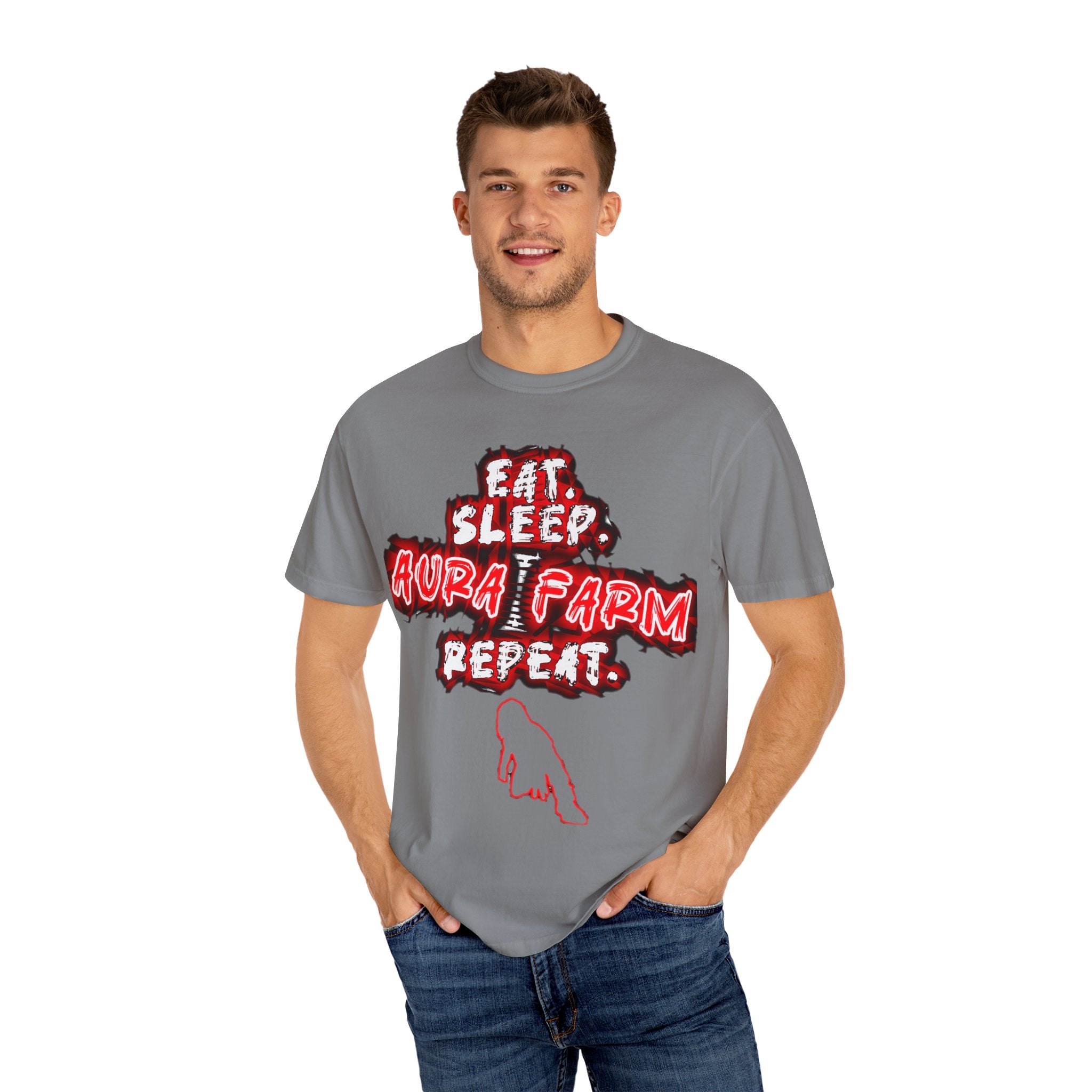 Unisex Farm Life T-shirt - Eat Sleep Aura Farm Repeat, Perfect for Farmers, Casual Wear, Gifts for Nature Lovers, Farm Stay [...]