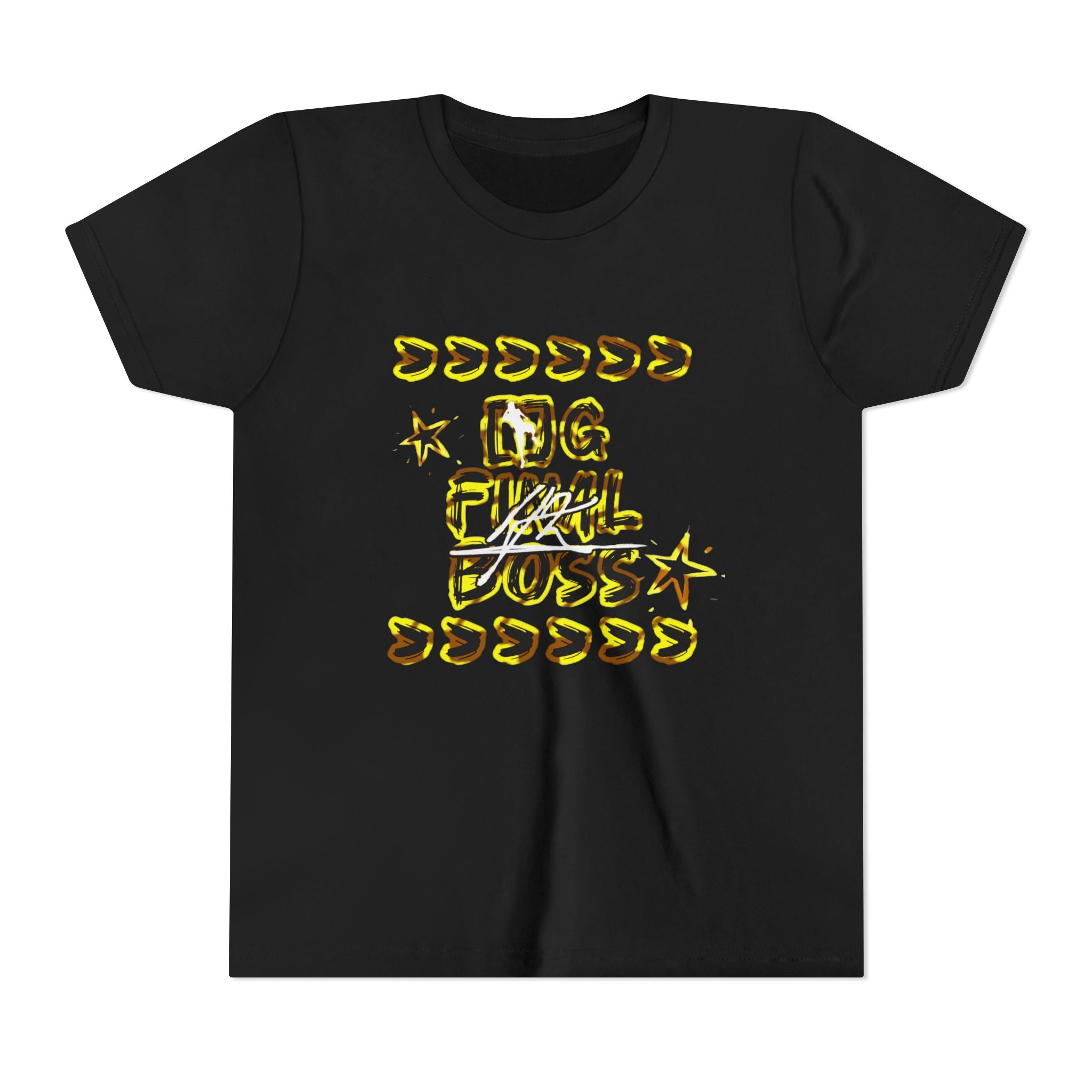 Youth Tee — "OG Final Boss" Graphic Shirt with Gold Star Nameback