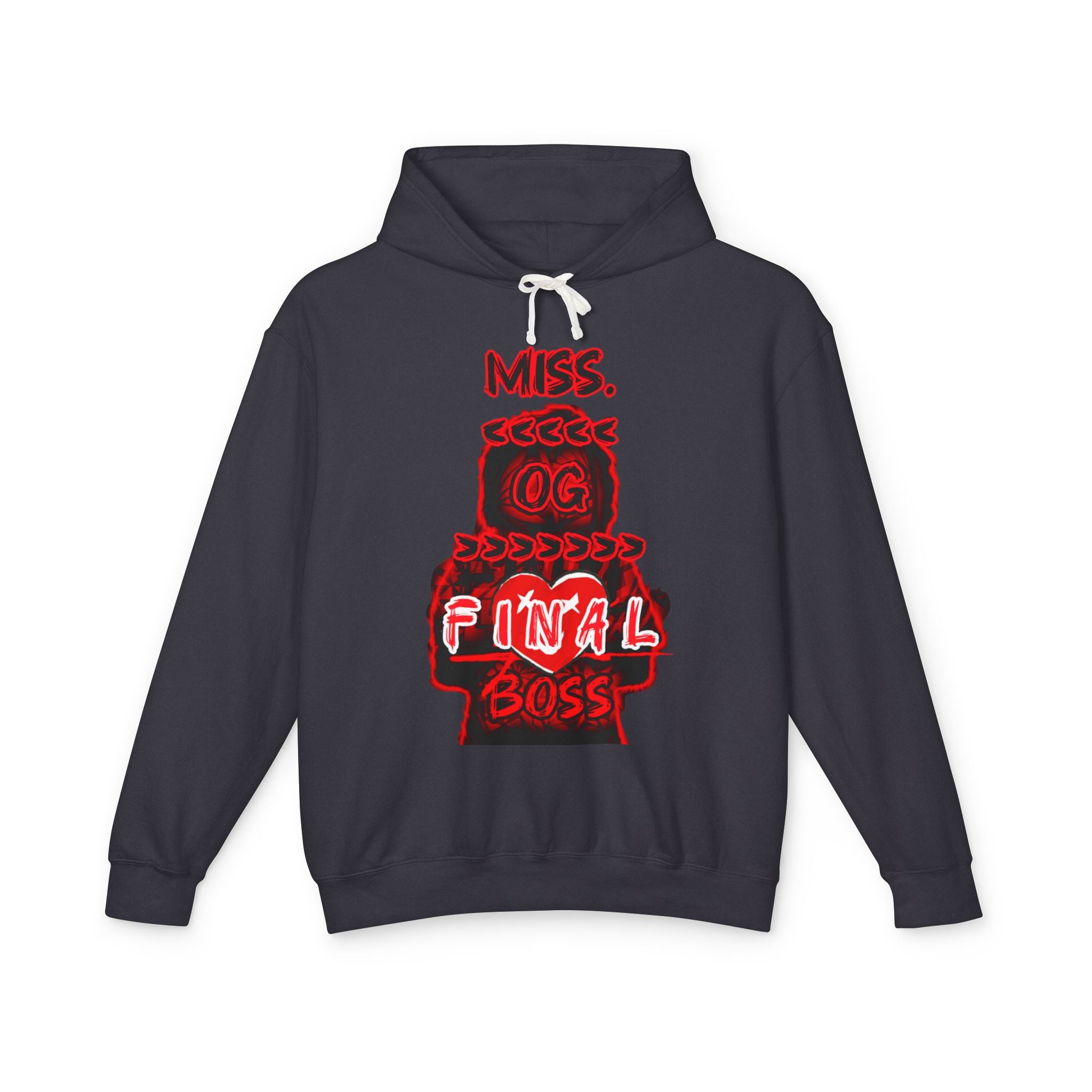 Miss OG Final Boss Hoodie – Retro Red Graphic Hooded Sweatshirt