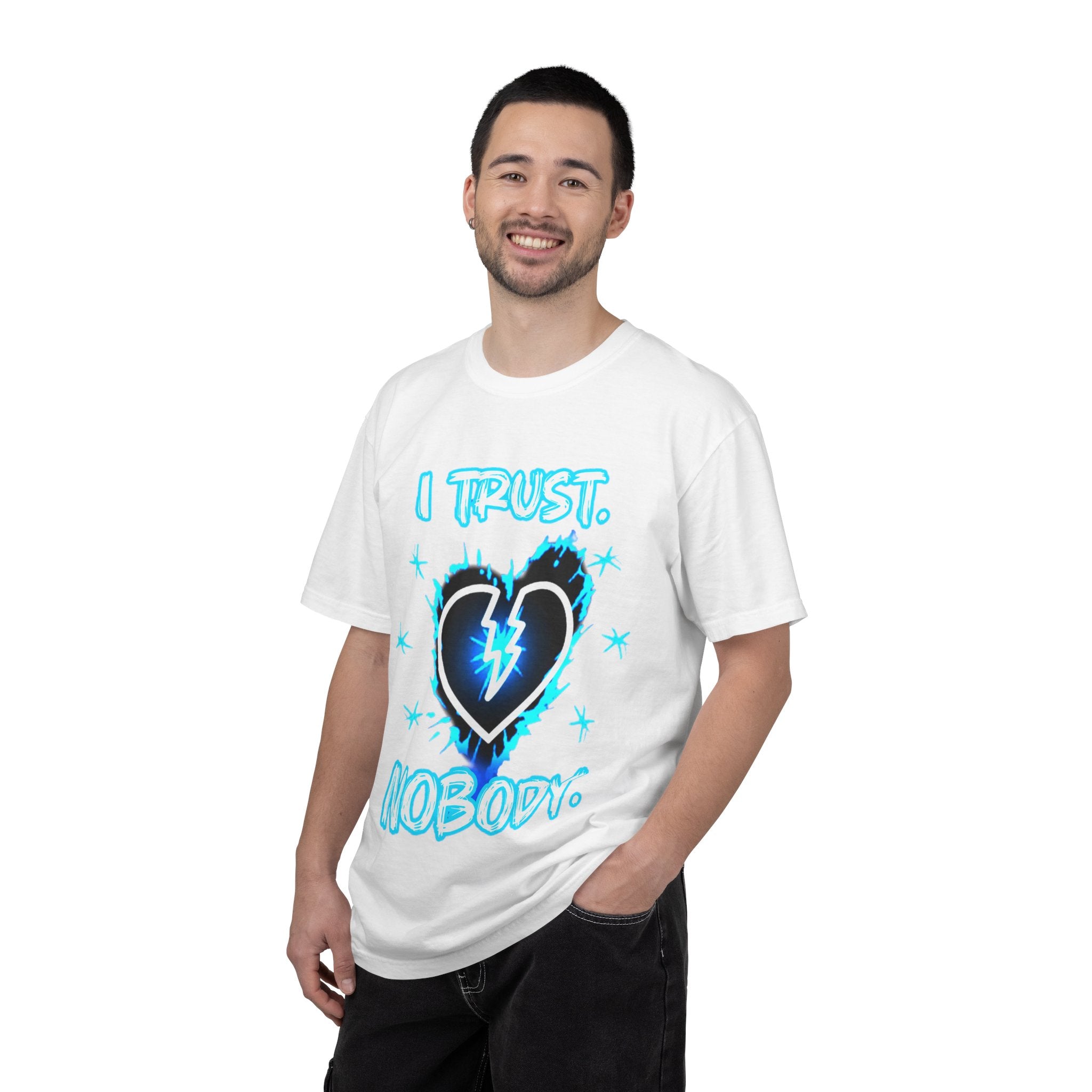 I Trust Nobody T-Shirt — Broken Heart Lightning Graphic Tee