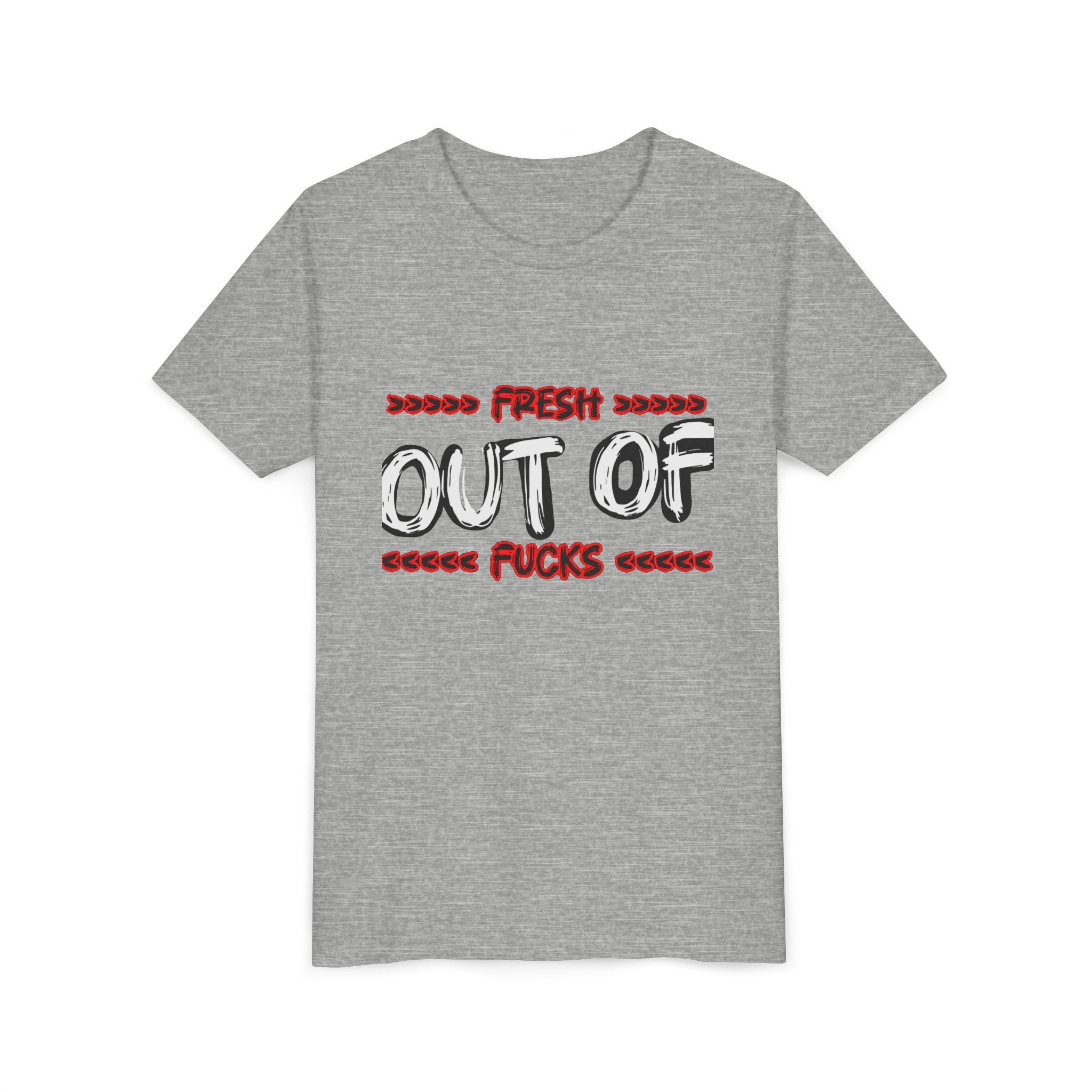 Youth Tee — “Fresh Out of Fucks” Graphic Shirt