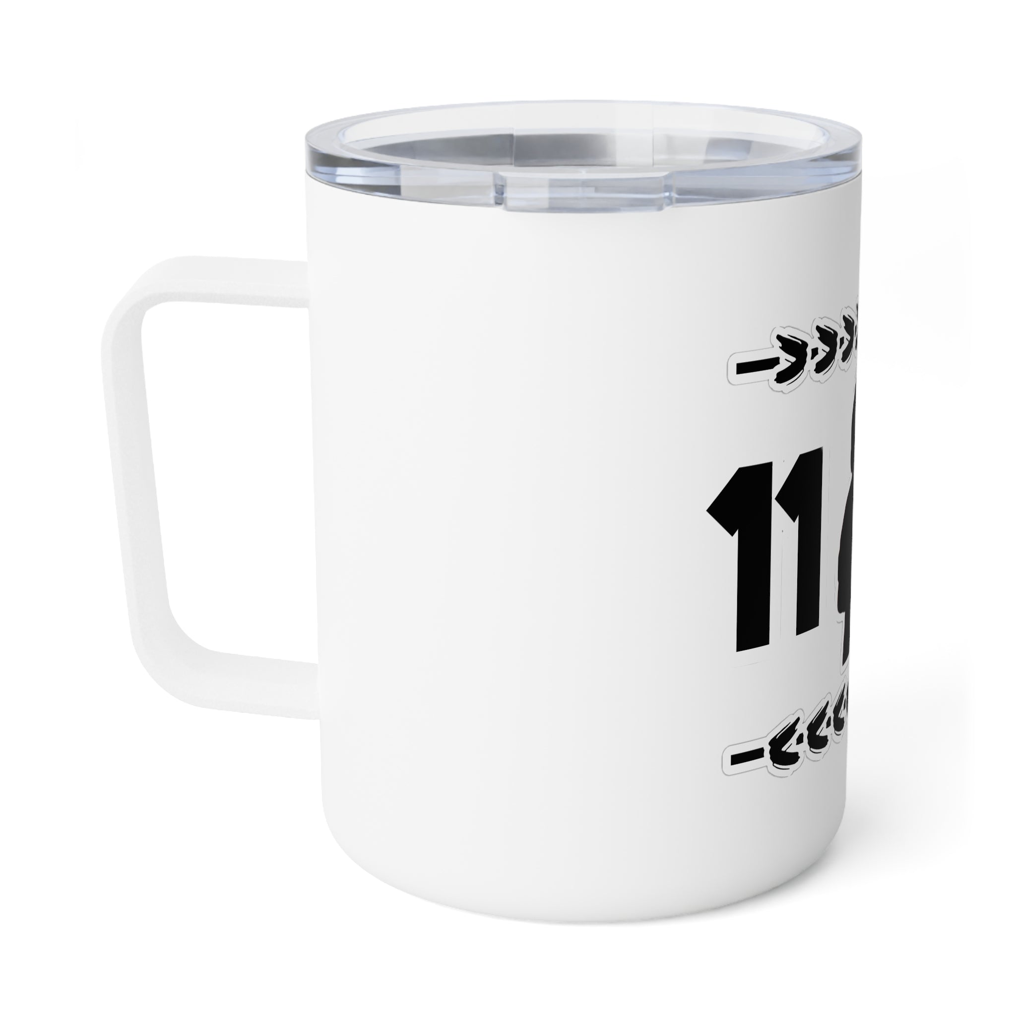 10oz Insulated Coffee Mug — Target Silhouette 11:15 Design