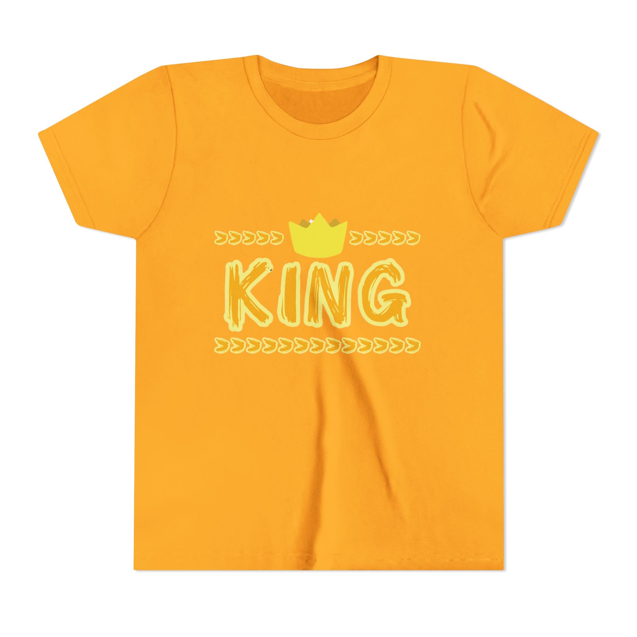 Youth 'King' Tee — Yellow Crown Graphic Kids T-Shirt