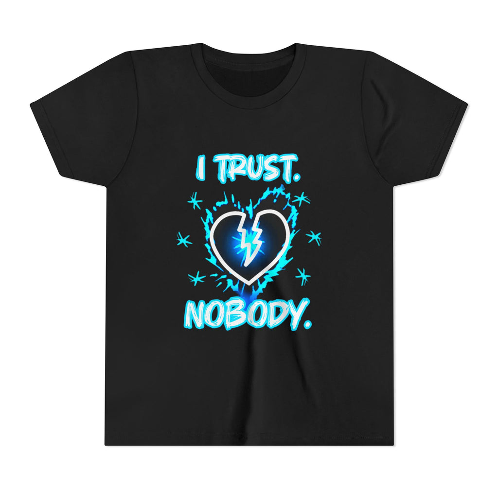 Youth Tee — "I Trust Nobody" Broken Heart Graphic Shirt