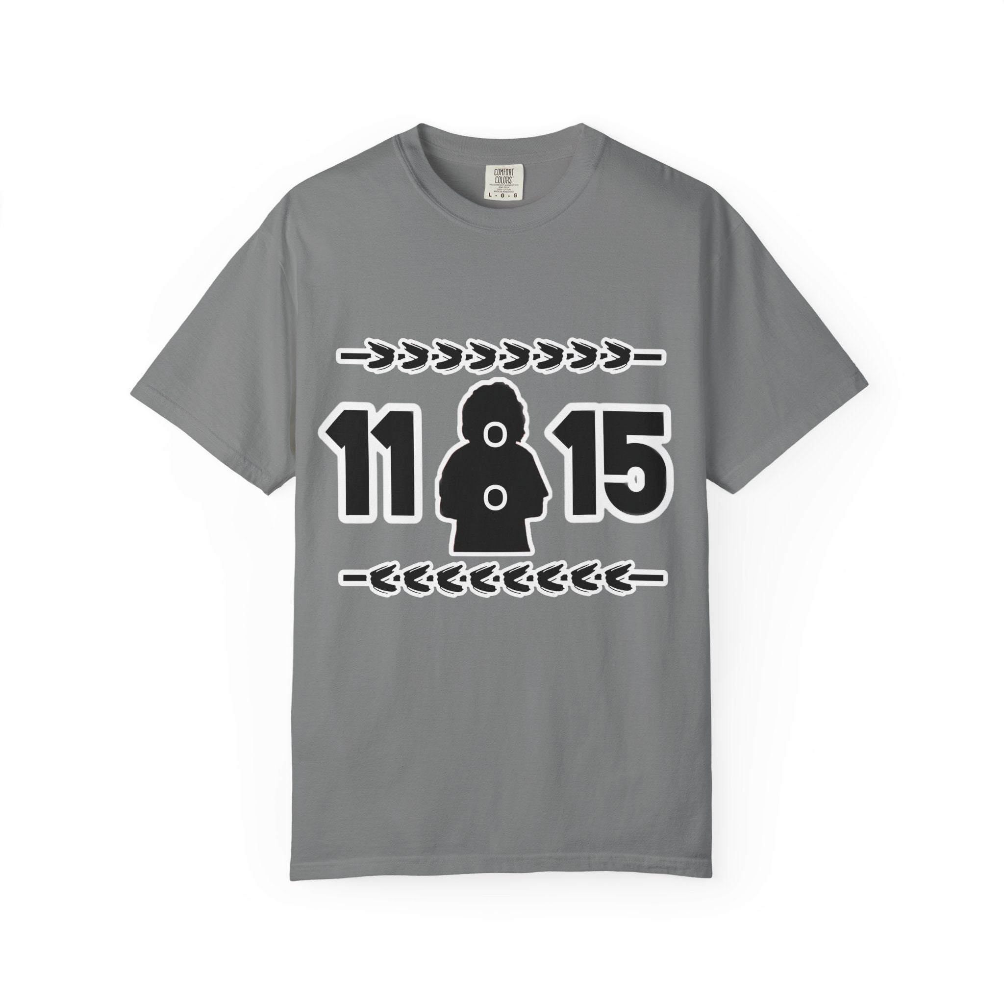 11:15 Hooded Figure Graphic T-Shirt — Minimalist Retro Streetwear